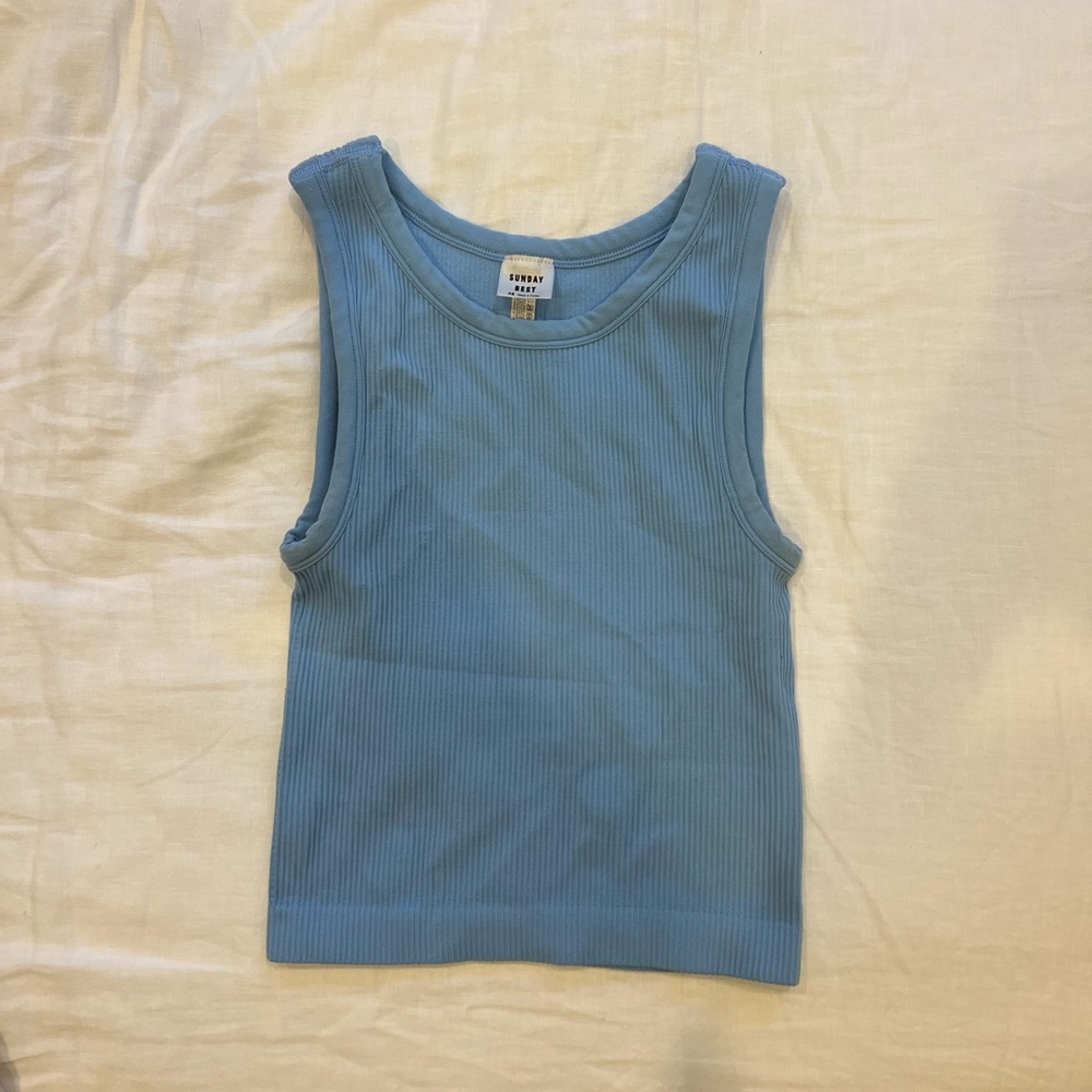 Sunday Best Blue Ribbed Too